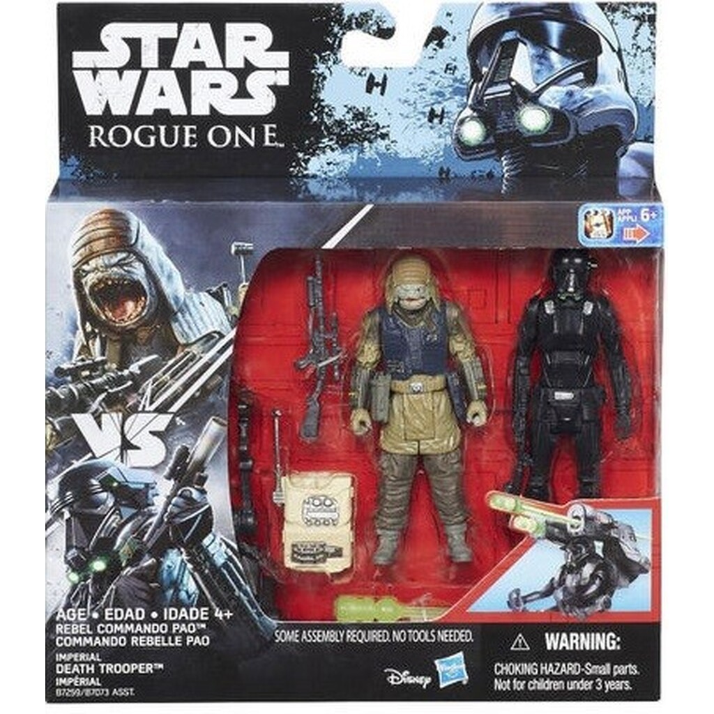 Star Wars R1 Twin Rebel Commando Pao & Death Trooper figurer 9,5cm