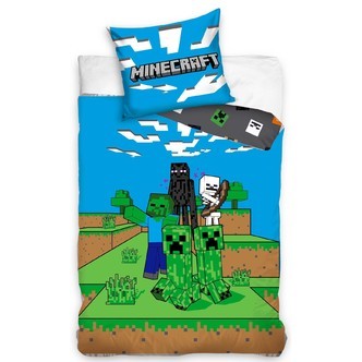 Minecraft Mobs Gamer Sengetøj - 100 procent bomuld