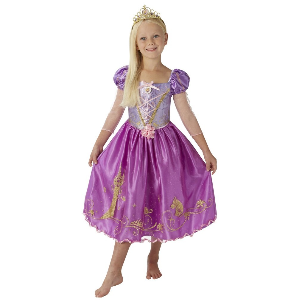 Disney Prinsesse Rapunzel Deluxe Kjole Udklædningstøj (3-9 år)(Str. 104S)
