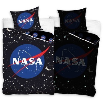 NASA Glow in dark Sengetøj 140x200 cm - 100 procent bomuld