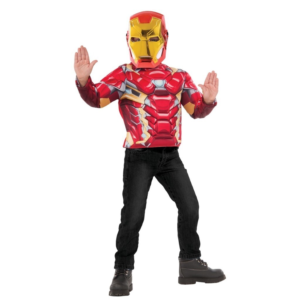 Iron Man AVENGERS ASSEMBLE Deluxe Top udklædningssæt, 4-7 år