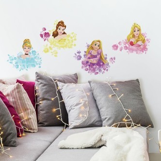 Disney Prinsesse med blomster Wallstickers