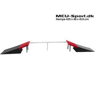 MCU-Sport Skate Rampe + Grind Rail sæt 425 x 48 x 41,6 cm