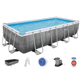 Bestway  Power Steel Rektangulær Pool 549 x 274 x 122 cm Special Edition