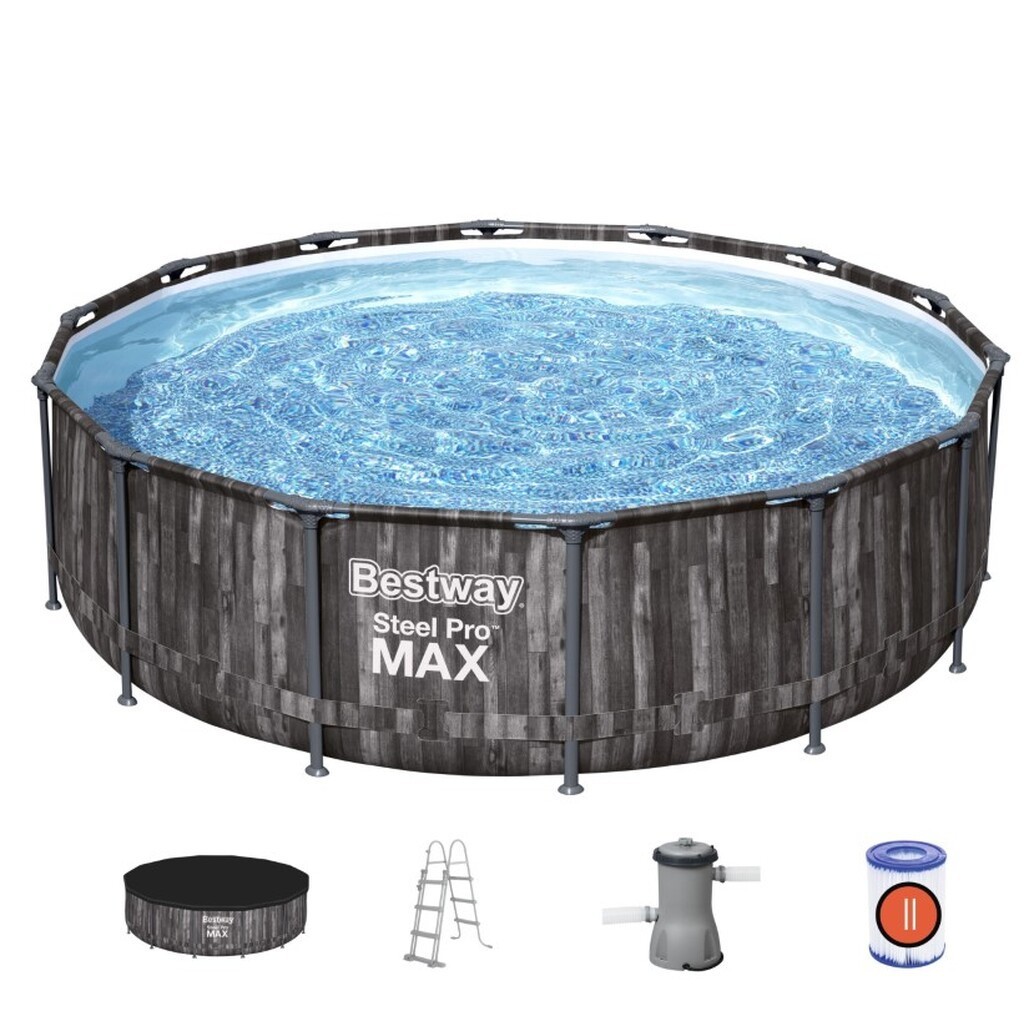 Bestway Steel Pro MAX Frame Pool 427 x 107cm mpumpe,stige - Ny Model