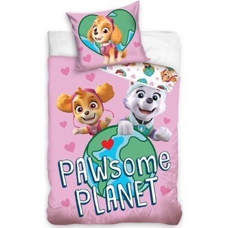 Paw Patrol Sengetøj Pawsome Planet 140 x 200 cm, 100 procent bomuld