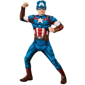 Avengers Captain America Deluxe Børnekostume