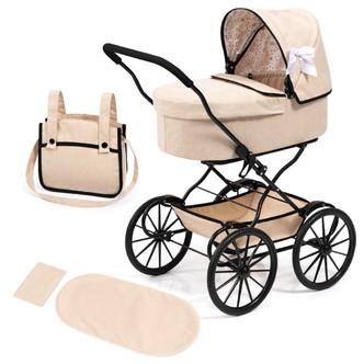 Bayer Design Classic Deluxe dukkevogn, Beige