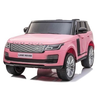 Range Rover Sport 4x4 Elbil til børn Pink m/4x12V + Gummihjul + Lædersæde