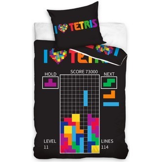Tetris Gamer Sengetøj - 100 procent bomuld