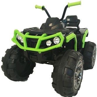 EL ATV Black til børn 12V med gummihjul. Sort/Grøn