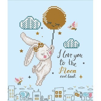 Diamond Dotz 32 x 32 cm - Love You To The Moon  Back