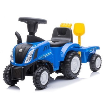 New Holland T7 Gå-Traktor med Trailer og værktøj, Blå