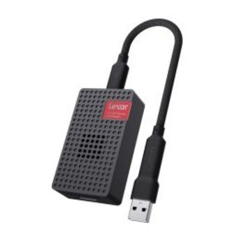 Lexar Cardreader microSDXC Express, compatib w.microSD UHS-I, R900MBs w.built-in fan (USB3