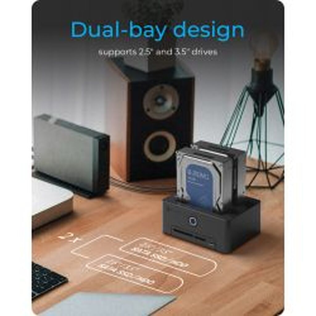 Icy_box 5-in-1 Hdd Dock  Clonestation, Card Reader, Usb Hub