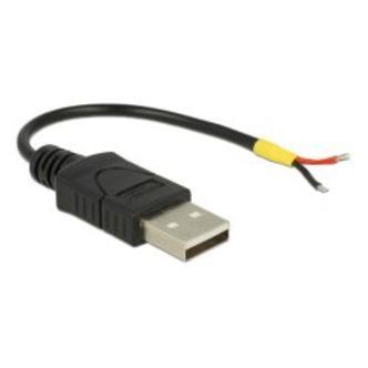 Delock Cable Usb 2.0 Type-a Male gt; 2 X Open Wires Power 10 Cm