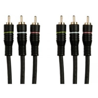 Sinox One Composite Video 2m 3 RCA M - 3 RCA M 2.0m. Black.