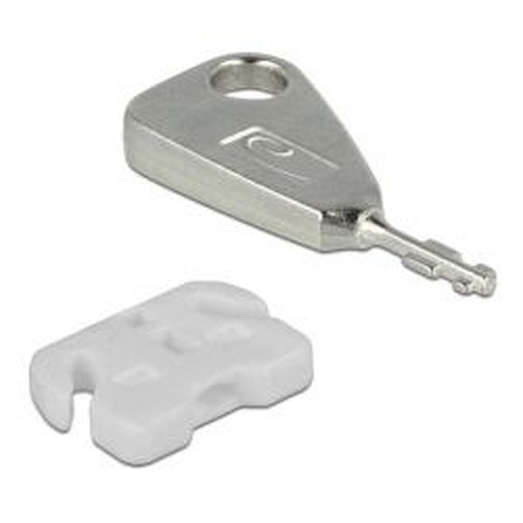 Delock Usb Port Blocker, 5 Usb Locks, 2 Keys, White