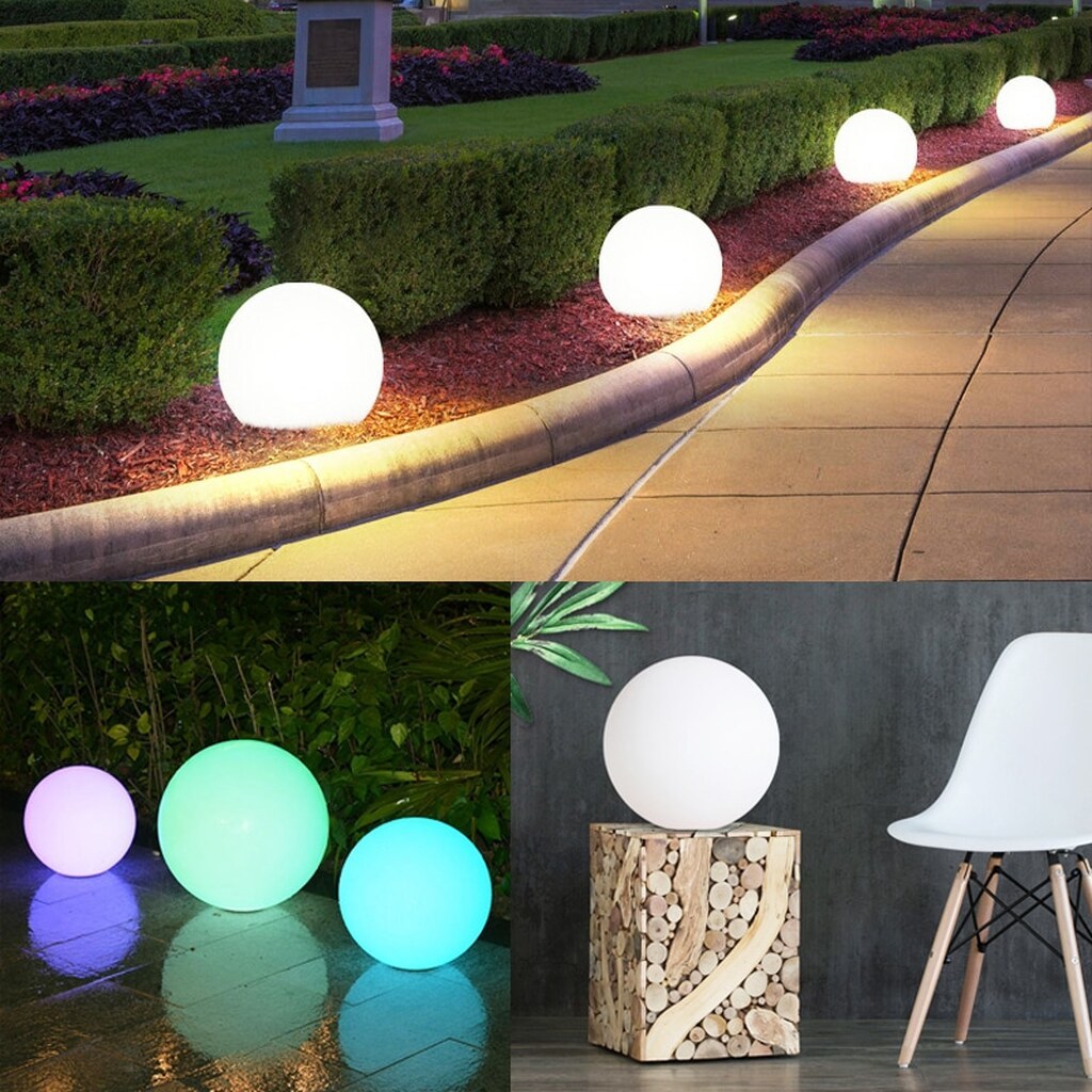 LED-kuglelampe med farveskift og fjernbetjening