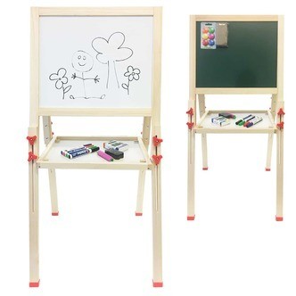 Børnestaffeli med kridttavle  whiteboard