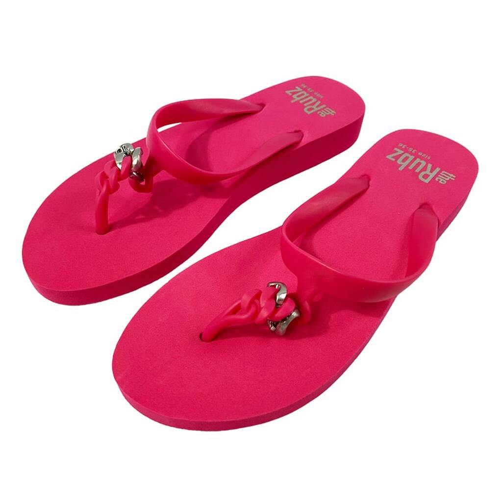 Klip klapper fra trendy âThe Rubzâ Unisex  -  Pink og Sølvmetal