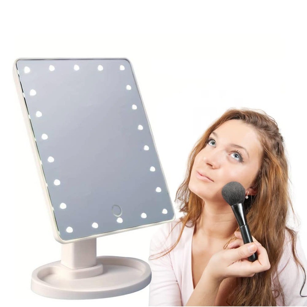 Make-Up Spejl mLED lys og Touch Screen (flere farver)