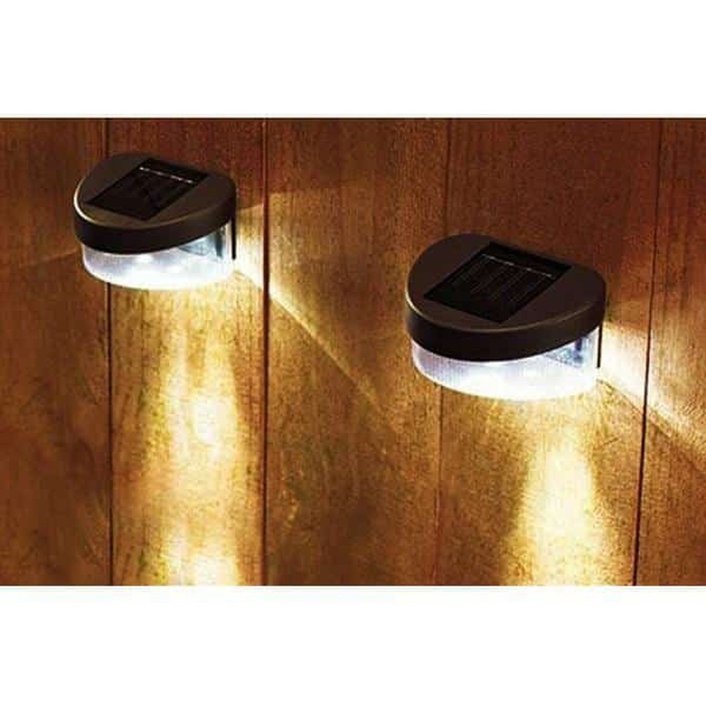 Solcelle LED lampe til væggen - Sort