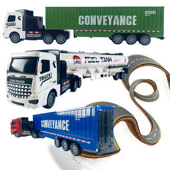 Fjernstyret Lastbil med trailer 1:48 - model quot;Fuel-Tankquot; eller quot;Conveyancequot; - - Conveyance ass. farver