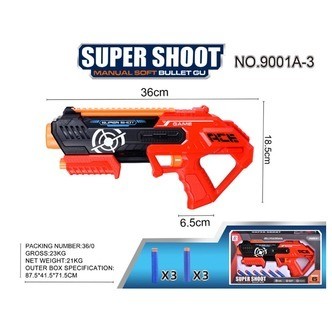 Soft Bullet "Super Shoot" - 4 forskellige, super seje pistoler -