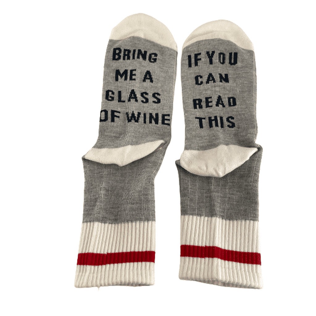 Bring me a glass of wine one-size strømper