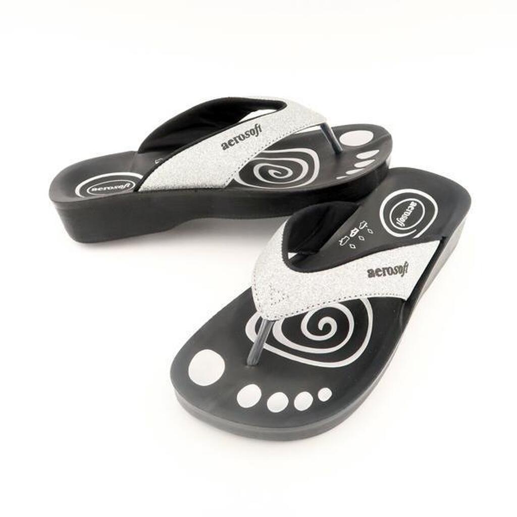 Sandaler Aerosoft model 825 m. glimmer - Sølv
