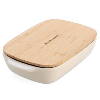 KitchenAid ildfast fad med låg - Almond cream