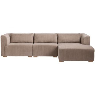 Living  more 3 pers. modulsofa med chaiselong - Karl - Mocca