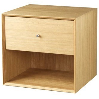Living  more reol med skuffe - The Box - 37 x 39,4 x 34 cm - Eg