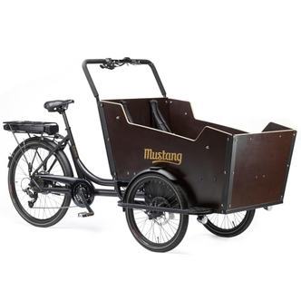 Mustang Cargo Electric 26 el-ladcykel med 9 gear - Black