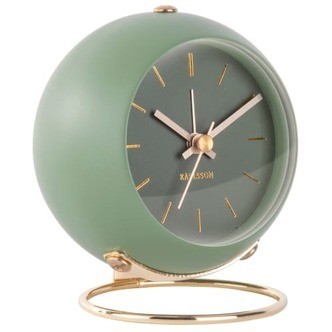 Karlsson vækkeur- Globe - KA5833GR - Grøn