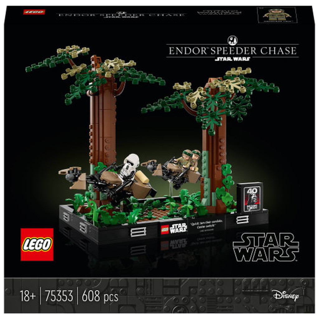 LEGO Star Wars Diorama med speederjagt på Endor