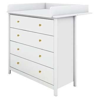 Thuka puslebord - Luna - Hvid