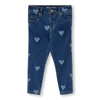 ONLY Kids Skinny Jeans Med Hjerter Royal Medium Blue Denim