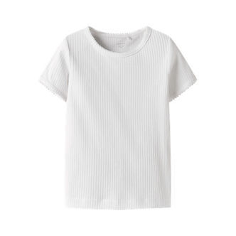 NAME IT Rib T-shirt Katie Lucent White