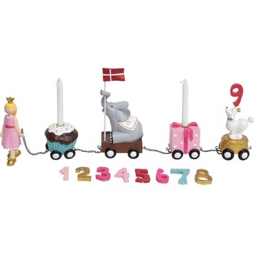 Kids By Friis - Fødselsdagstog m9 tal - Prinsesse