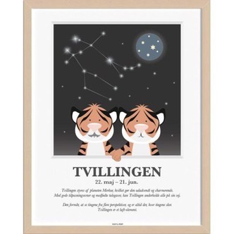 Kids By Friis - Stjernetegns Plakat - "Tvillingen"