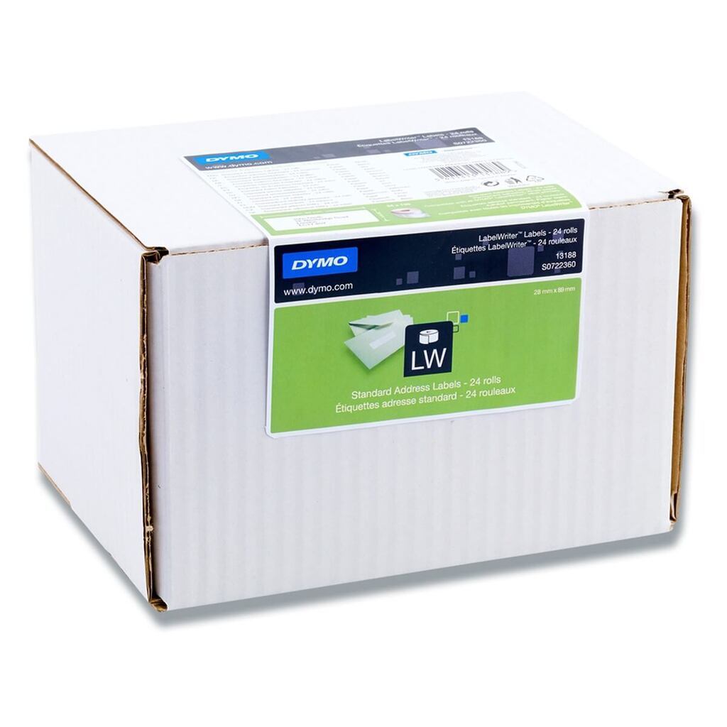 DYMO Adresse Labeletiketter (13188) 28x89 mm - hvide (24 stk)