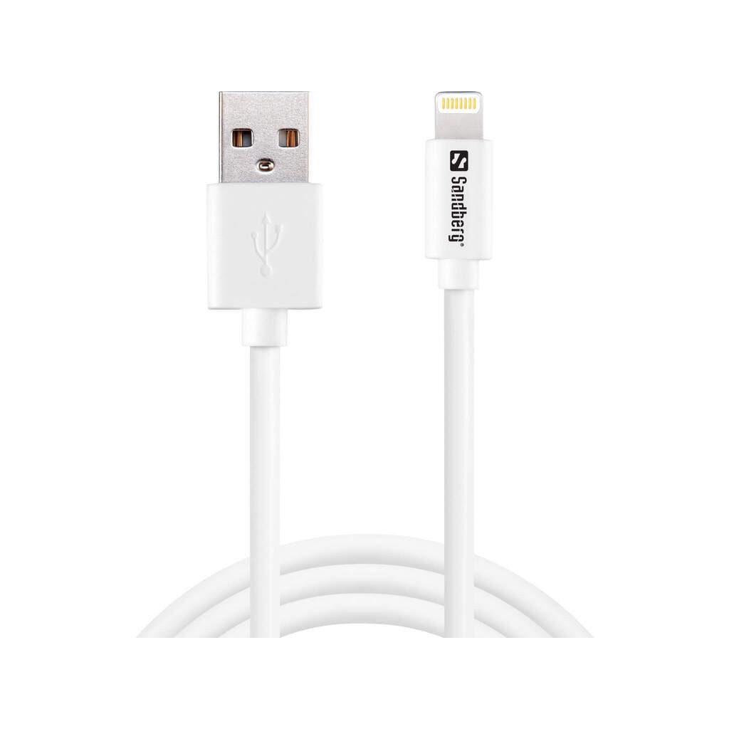 Sandberg USB>Lightning 2m ladekabel Apple egnet