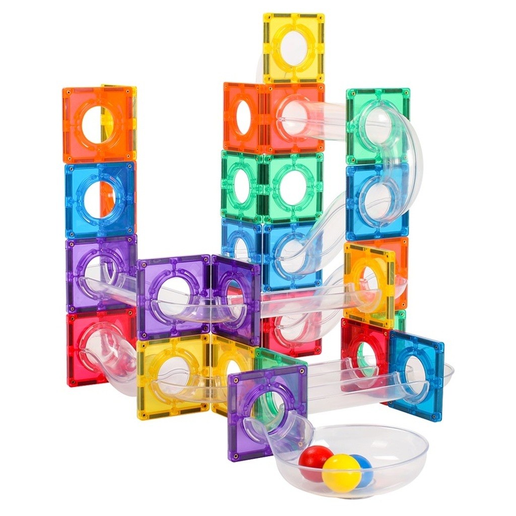 Magnetic Tiles kuglebane 88 dele + 32 stk byggesæt