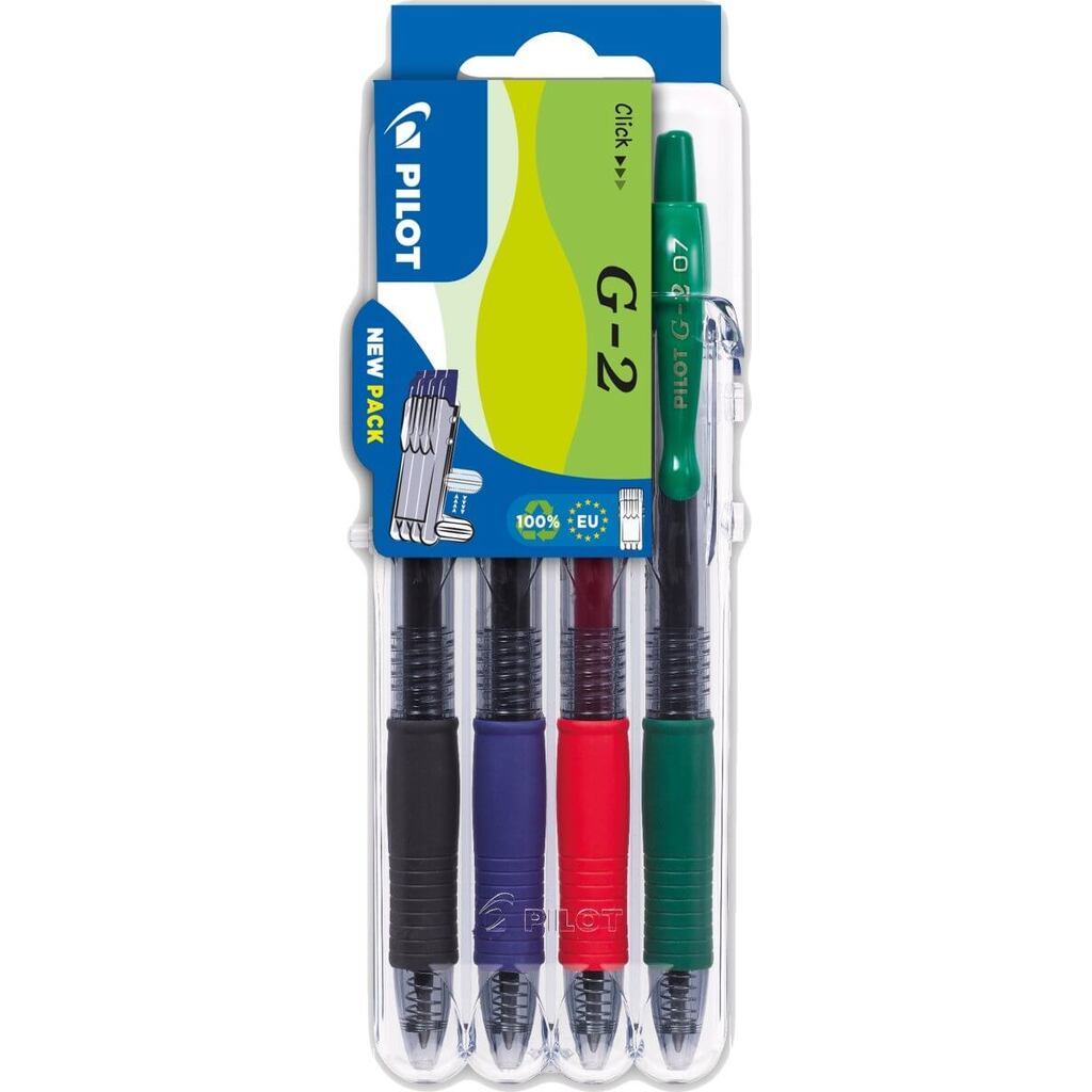 Pilot Gelpen mklik G-2 Set2Go 0,7 Basic - M 4 farver