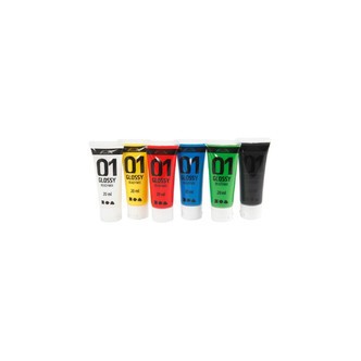 Akrylmaling, 6x20 ml
