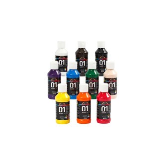 Akrylmaling, 10x100 ml