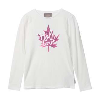 Creamie - T-shirt LS Leaf (822027) - Cloud / Raspberry Radiance