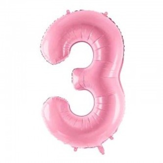 tal ballon 3 lyserød. 86 cm